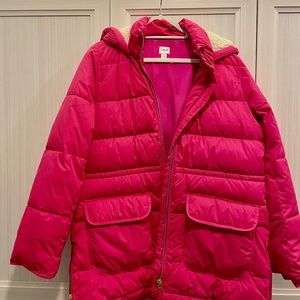 J CREW Puffer Coat - Pink sz LG